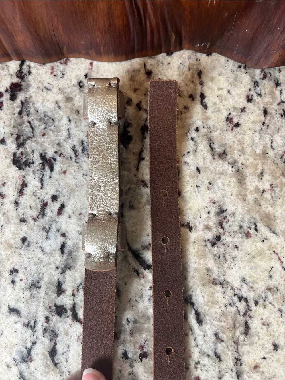 J. Jill Metallic Silver Leather Belt - Picture 4 of 7